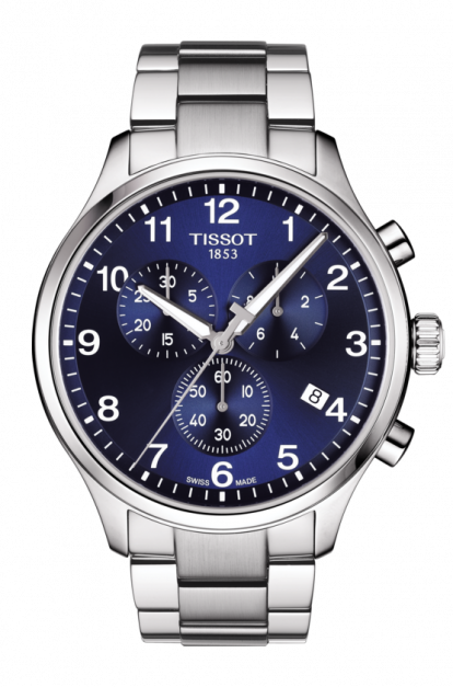 Tissot Chrono XL Steel Bracelet Watch Blue Dial