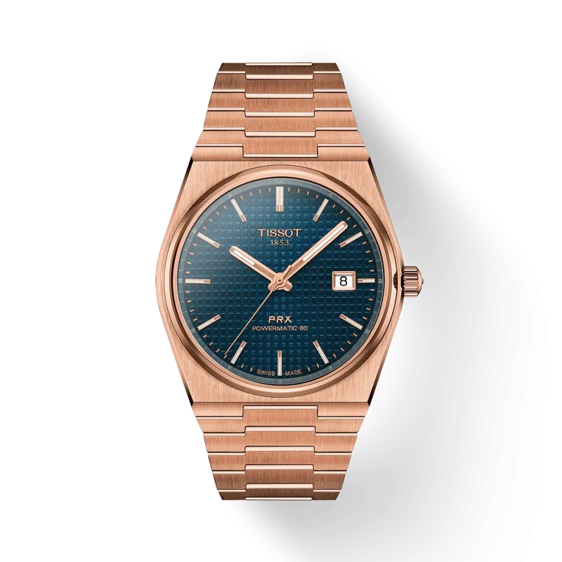 Tissot Prx Rose Pvd Blue Dial T1374073304100