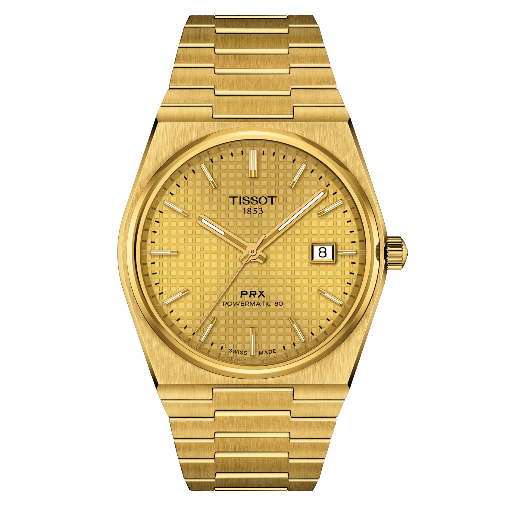 Tissot Prx Gold Pvd Champagne Dial Watch T1374073302100