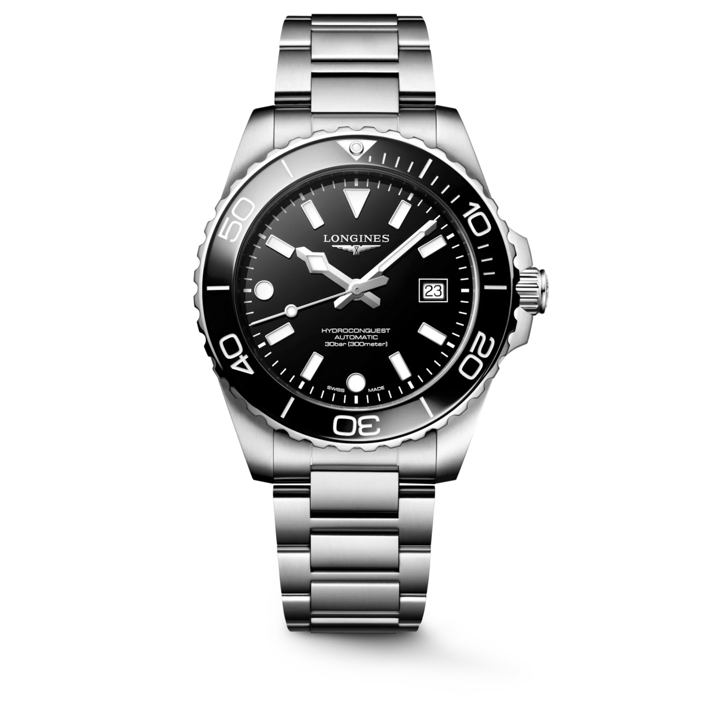 Longines Hydroconquest 42mm Black Dial Automatic Stainless Steel Bracelet Watch L37884566