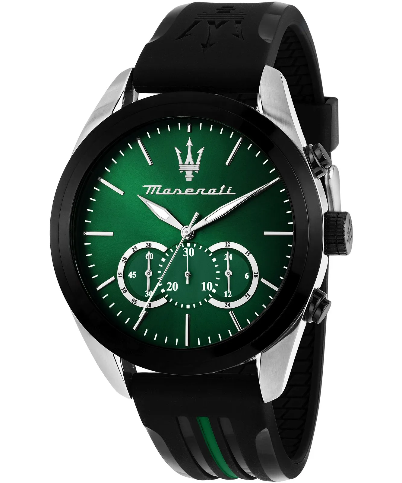 Maserati Truguardo 45mm Chr Green Dial Black And Green Watch R8871612043